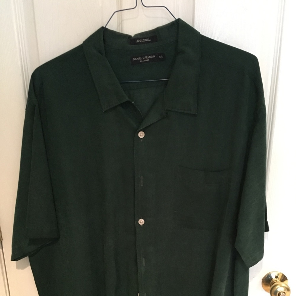 Daniel Cremieux green silk and linen shirt
